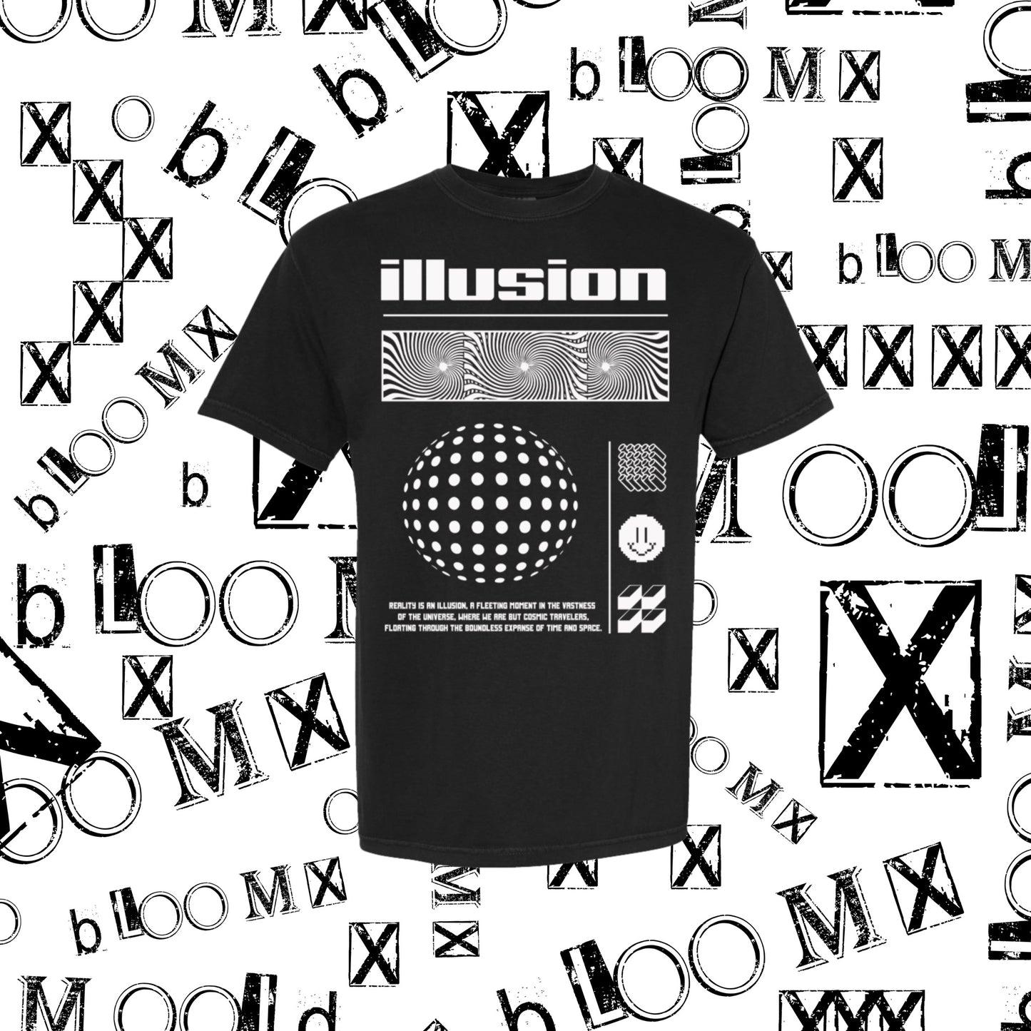 ILLUSION TEE-BLACK