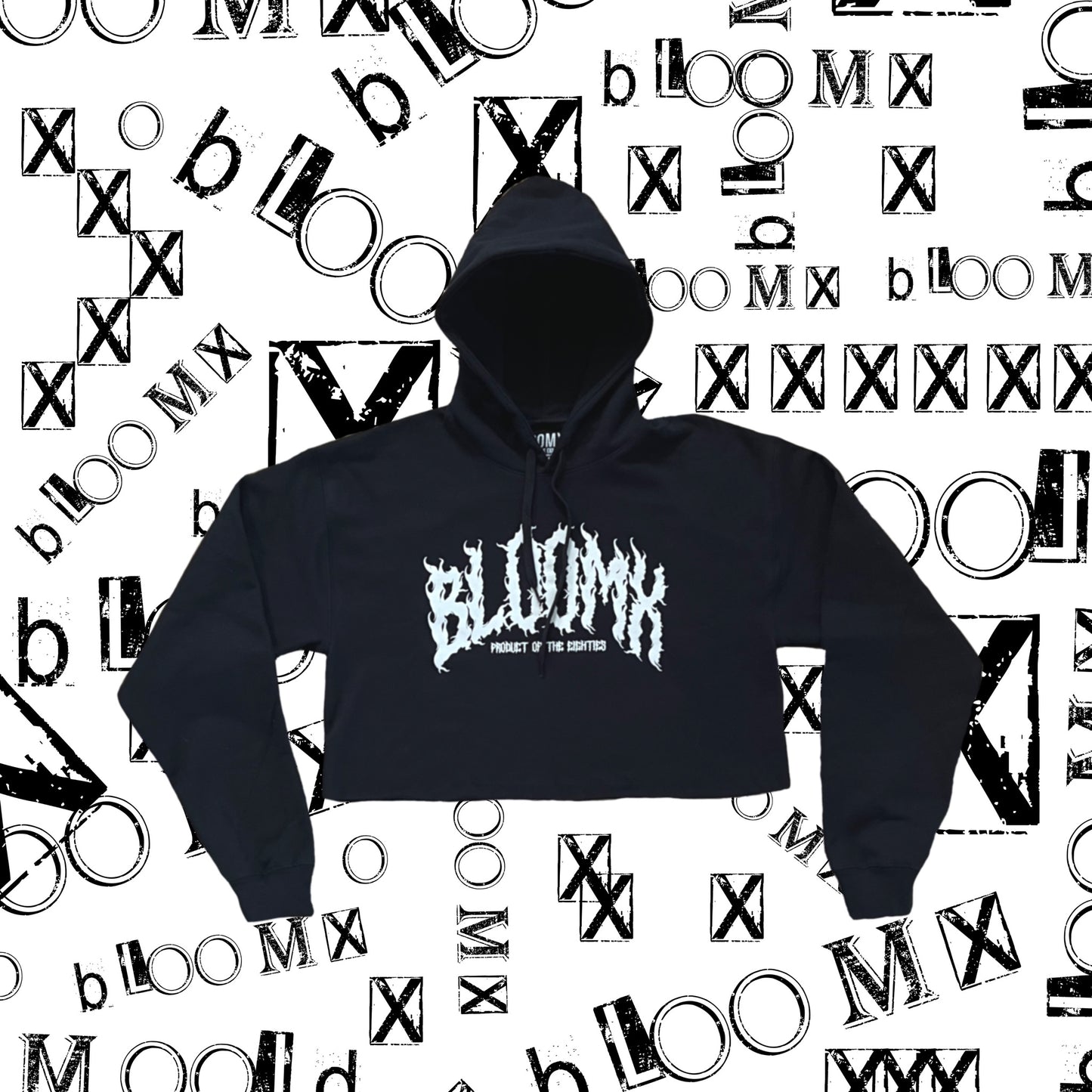 METAL LOGO-CROP HOODIE image 0