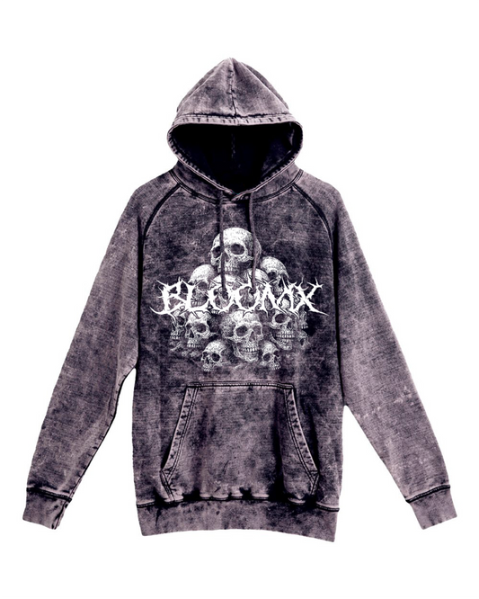 SKULL HOODIE-Cloud Black